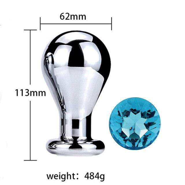 Plug anal ampoule diamant bleu clair