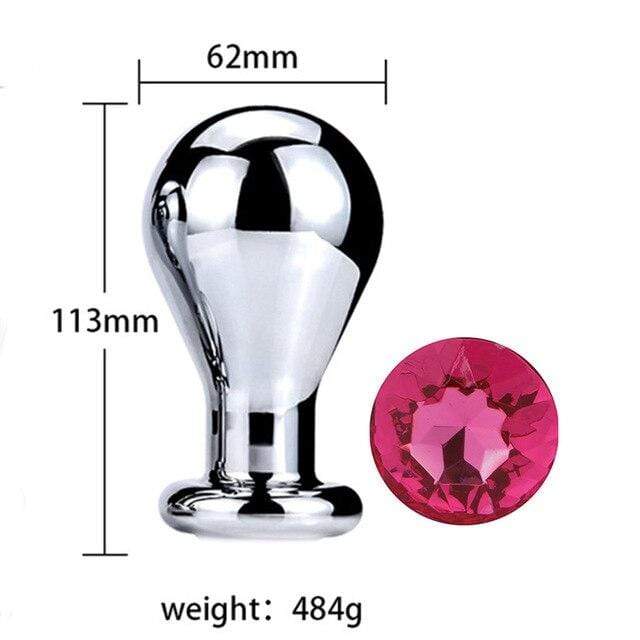 Plug anal ampoule diamant rosatre