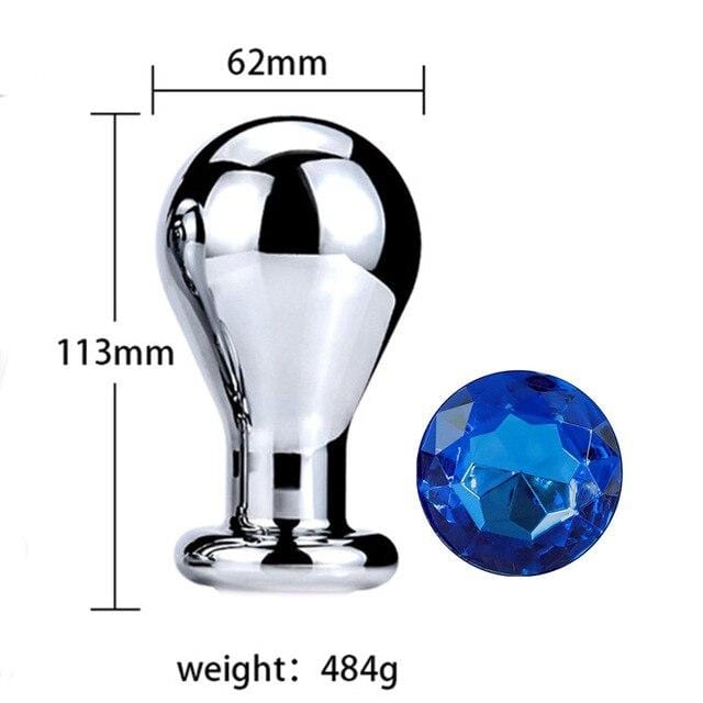 Plug anal ampoule diamant bleu