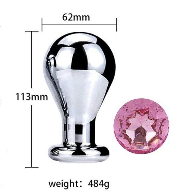 Plug anal ampoule diamant rose
