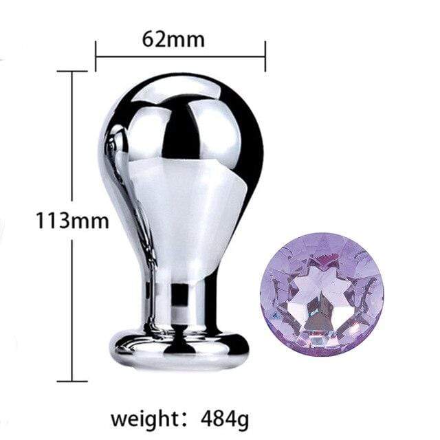 Plug anal ampoule diamant violet clair