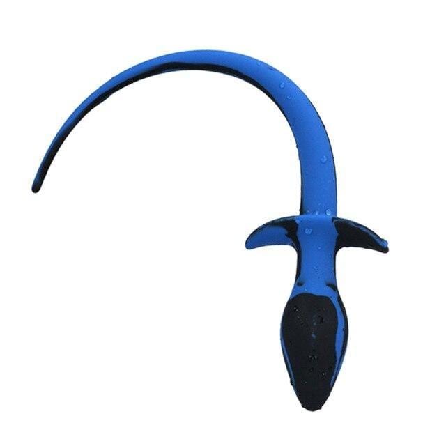 Plug queue de chien bleue