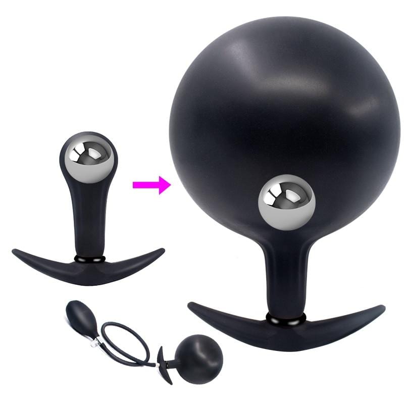 Plug anal gonflable avec bille