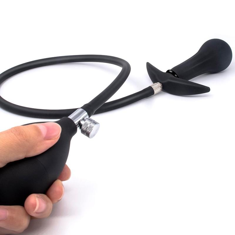 Plug anal gonflable avec bille