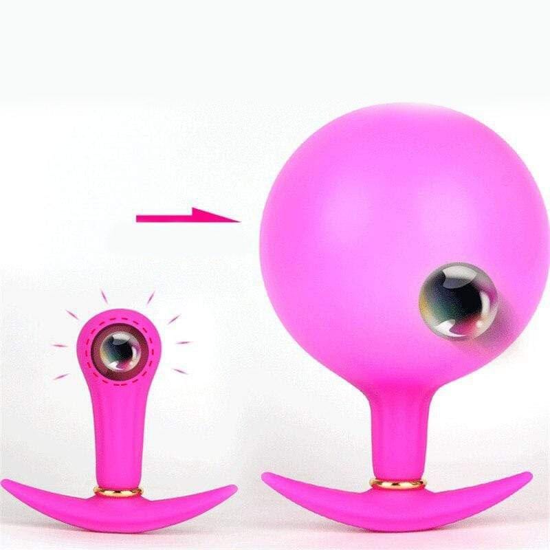 Plug anal gonflable rose