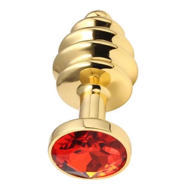 Plug anal diamant rouge metal - Maison du plug
