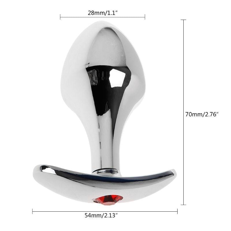 Plug anal large ancre en métal rouge dimensions