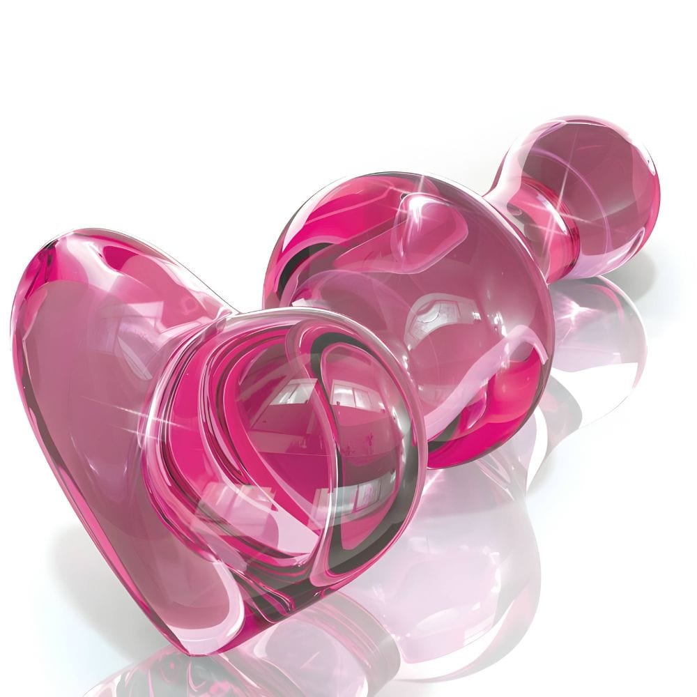 Plug anal Saint-Valentin en verre rose - Maison du Plug
