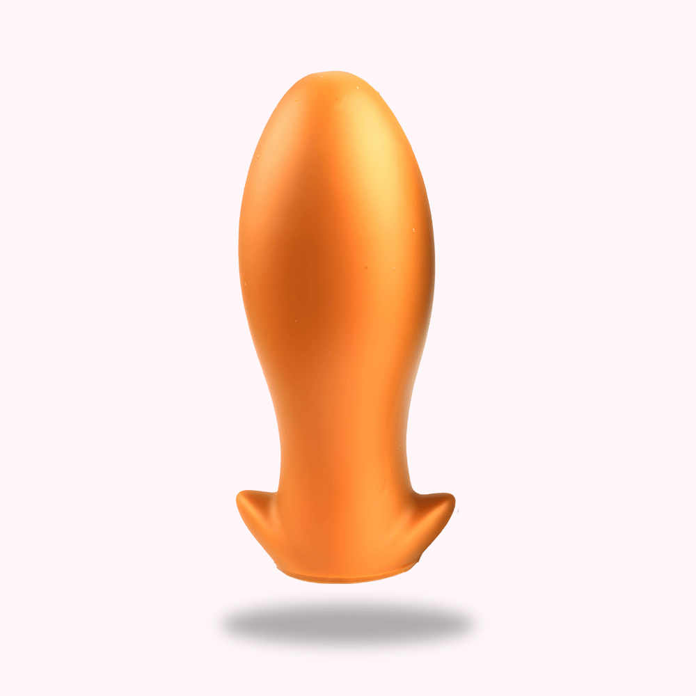 Plug anal XXL œuf flexible en silicone or