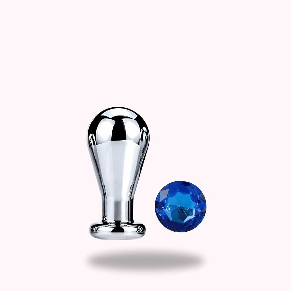 Plug anal ampoule diamant bleu