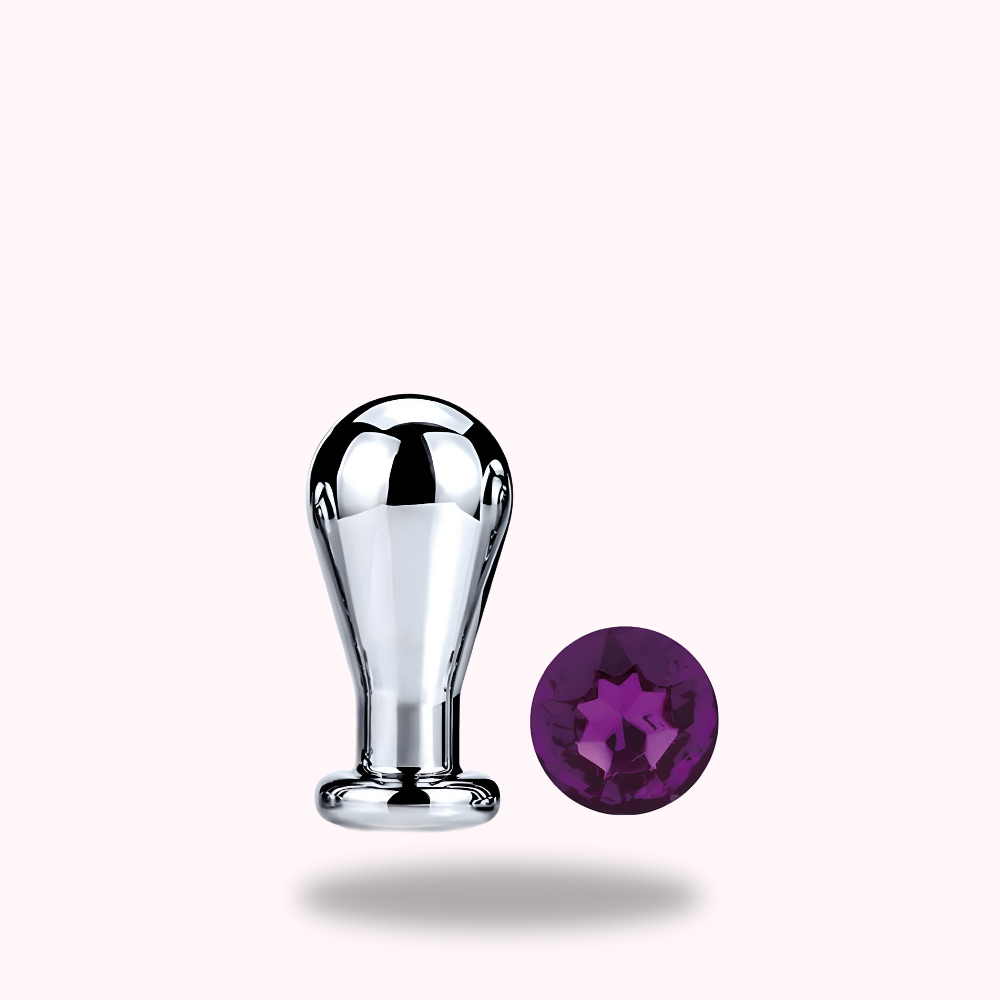 Plug anal ampoule diamant violet