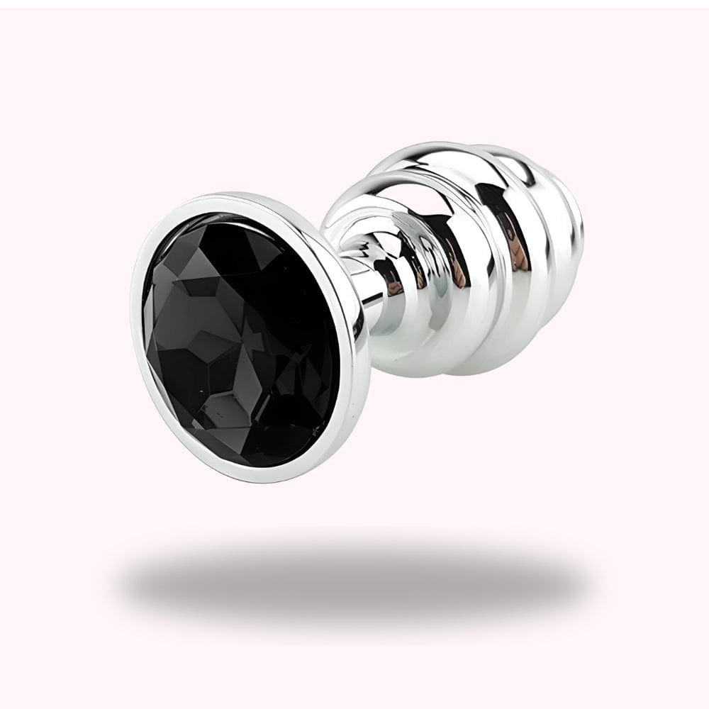 Plug anal diamant noir spirale - Maison du Plug
