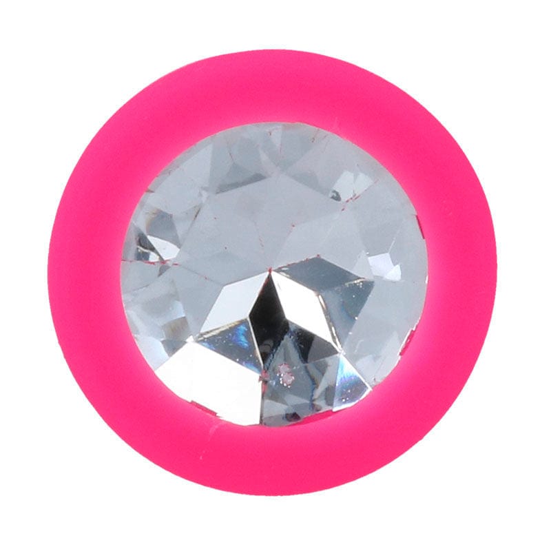 Plug anal diamant rose face