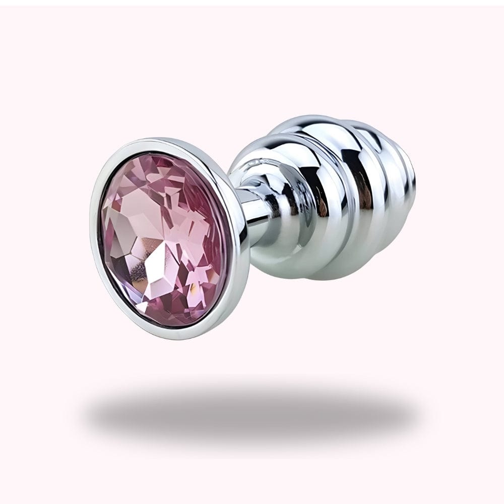 Plug anal diamant rose spirale - Maison du Plug