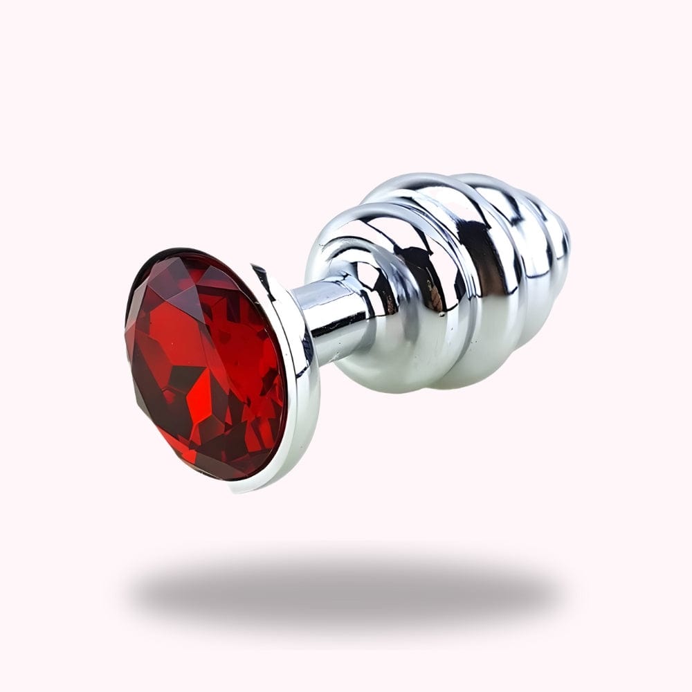 Plug anal diamant rouge spirale - Maison du Plug