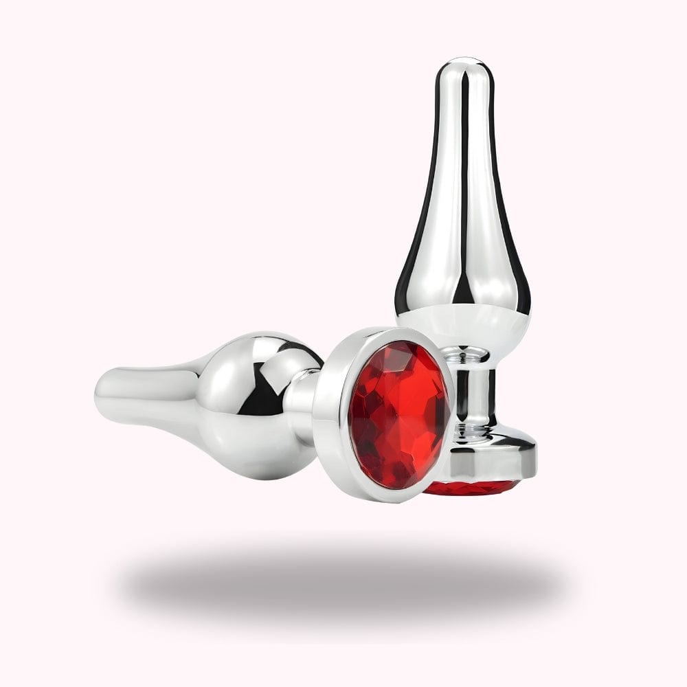 Plug anal en pointe diamant rouge - Maison du Plug 