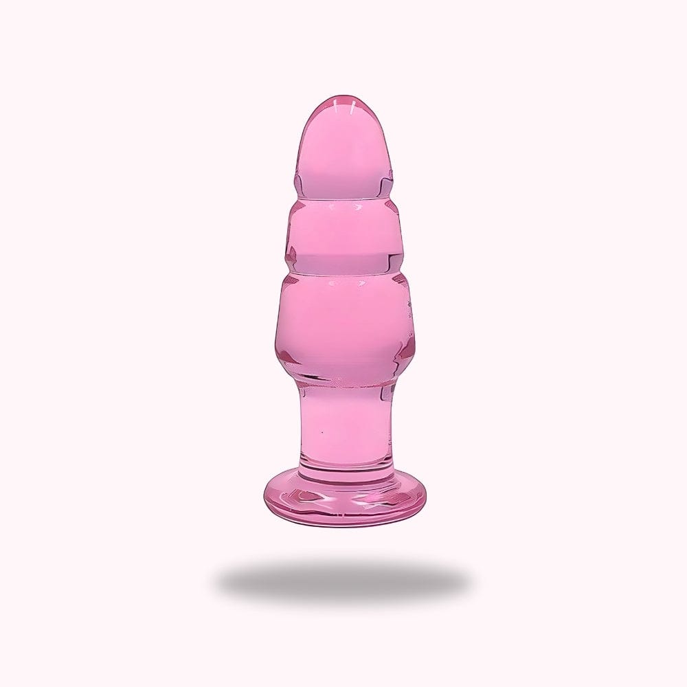 Plug anal en verre rose