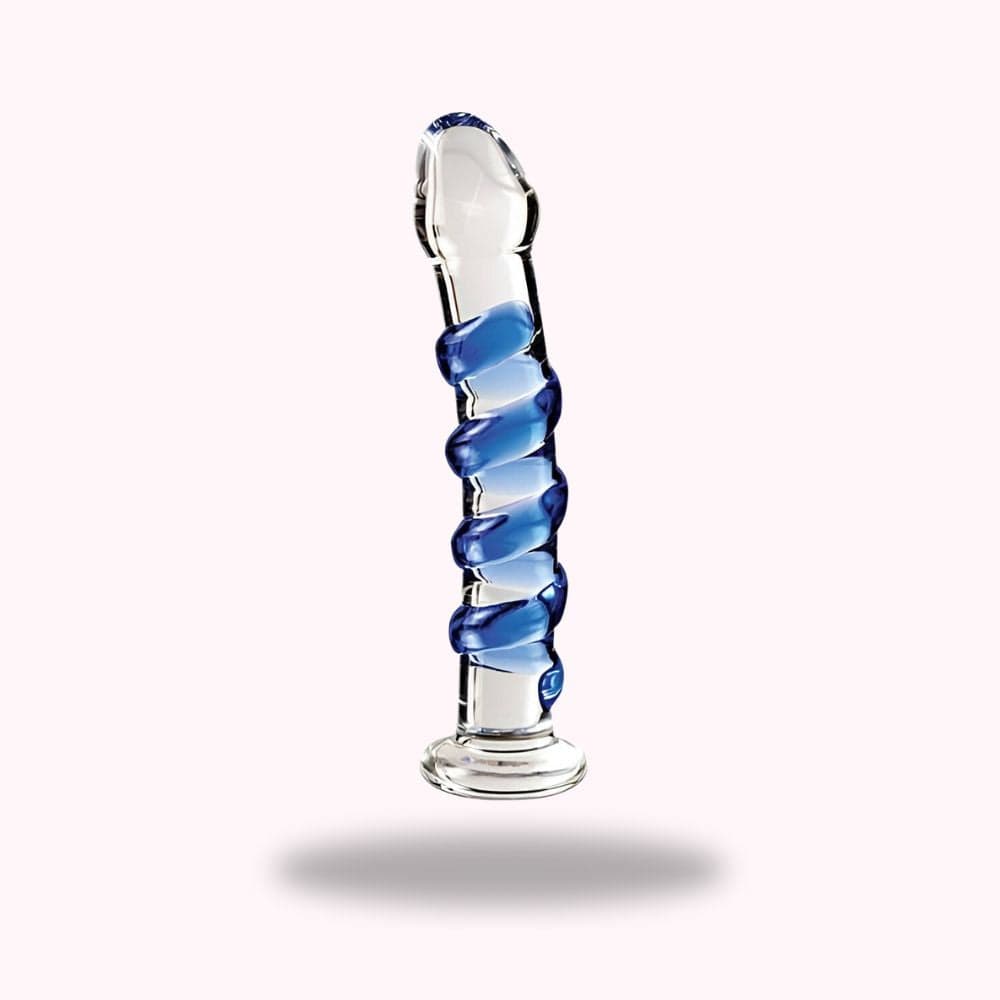 Plug anal en verre spirale