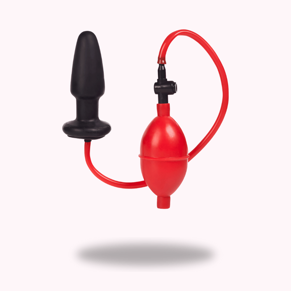 Plug anal gonflable pompe rouge