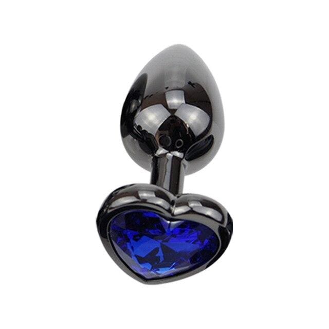 Plug diamant cœur bleu - Maison du plug
