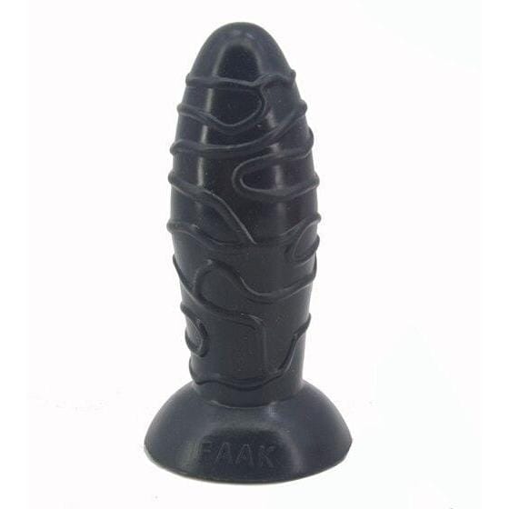 Plug anal XL veineux en silicone noir