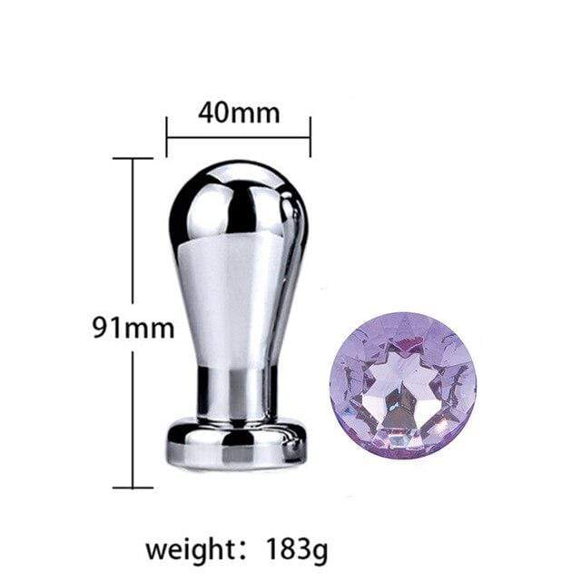 Plug anal ampoule diamant violet clair
