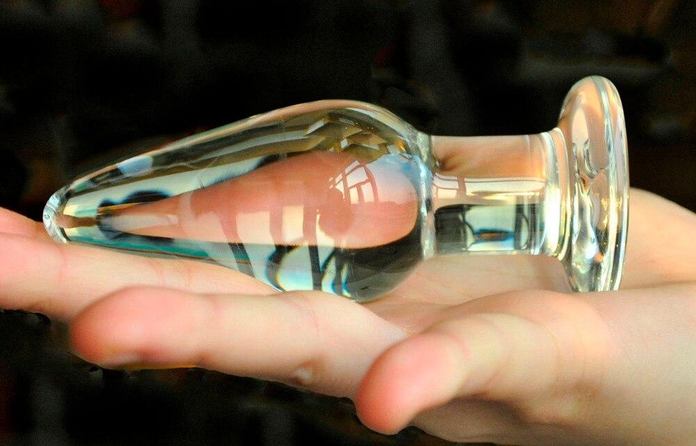 Plug anal glass en verre M prise en main