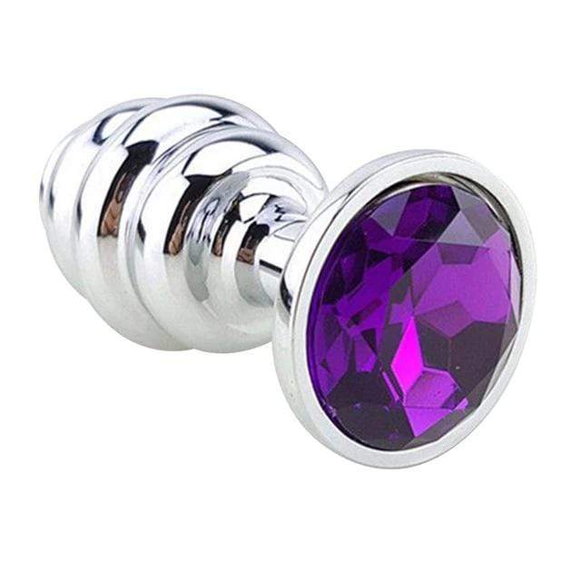 Plug anal diamant violet spirale - Maison du plug