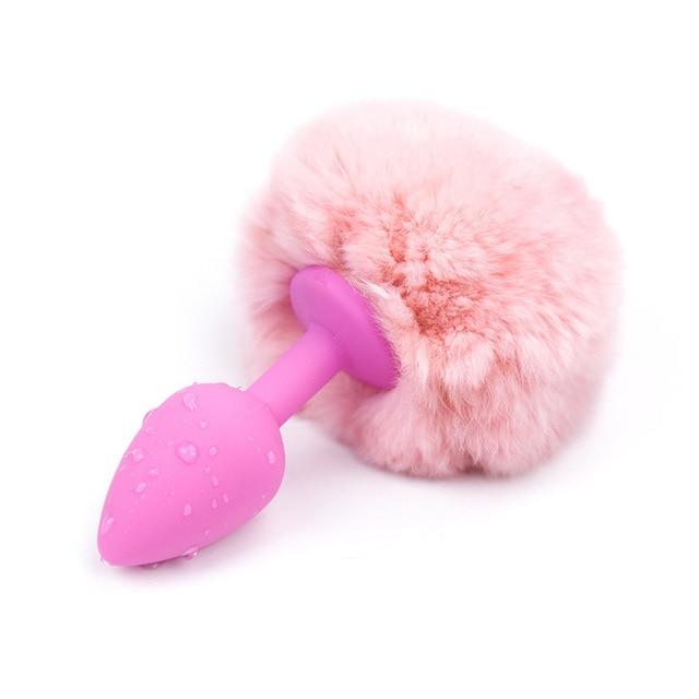 Plug anal queue de lapin rose bonbon - Maison du plug